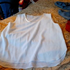 White Sheer dress tank top